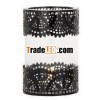 Black metal candle holder