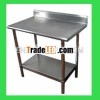 stainless steel side table with rear splash