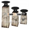 Wooden Set Of 3 Antique Animal Decorative Candle Holder