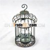 13A195NU decorative antique bird cage metal candle holder