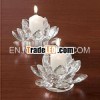 Fashionable transparent crystal bead candle holders