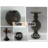 Ceramic bronze colour candle holder