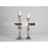 Crystal candle holder centerpieces for wedding table