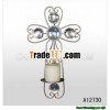 Acrylic And Metal Decorative Cross Design Candle Holder