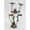Metal Art Frog Candle Holder