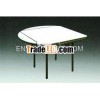 Round Foldable dinning table with PVC leahter