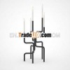 black table candelabra