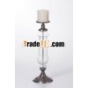 Aluminum & Glass Candle Holder