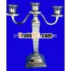 Nickel Plated Aluminium Candle Holder,  MOP Candle Candle Holder