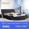 Luxury high class black leather bed G921