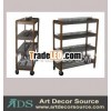 Rusty metal rack for shop display facility
