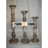 Antique Wooden Candle Holder
