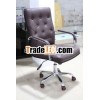 modern brown formal leather face office swivel chair --3016