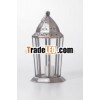 Antique Iron Candle Lantern Nickel Finish