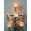 Floor Wedding Candelabra with Crystal Ball 9 Light