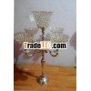 Wedding 5 Light Candelabra with crystal hurricane Votive & Bowls
