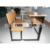 conjoined desk and chair for students