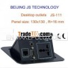 Tilt up desktop socket for small conference desk (1xaudio  1x RJ45  1x VGA  1x power)