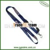 N04 flat polyester silk screen printing coiled lanyard with metal hook and cell rope