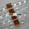 Champagne and clear colours faceted surface crystal bead chain curtains