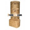 Rectangular water hyacinth cabinet,  three drawers,  four basket