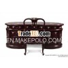 Manager desk rosewood with mother of pearl inlaid,  Cherry shade (Feng shui design)