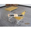 metal school table and chair
