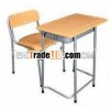 High single school desk and chair set with metal legs,  MDF tops / modern school table and chair