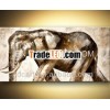 Handmade animal oil painting african elephant paintings