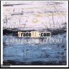 Handmade new modern abstract landscape Oil painting on canvas,  blue and beige