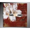 Hand-painted Decoration painting of flower on burlap