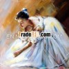 100% Handmad Portrait Dancing Chinese Oil Painting