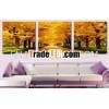 Deep future golden canvas oil painting