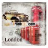Famous London postbox and classiccar fine art