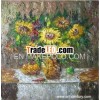 knife flower painting on canvas