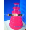 7 tier Pink Acrylic Round Shape Cake Stands (CS-A-0006)