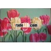 3-dimensional Wall Mural of Tulips painting