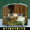 Lady and Birdcage Chinese Painting Reproduction on Marble Slab