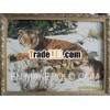 Animals wall custom design embroidered painting