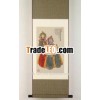 Chinese traditional opera mask painting,  silk painting of facial mask