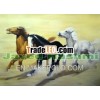 Beautiful Running Horses Oil Canvas Painting