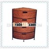 corner woven seagrass outdoor storage cabinet with handle drawer