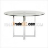 Silverado glass round dining table