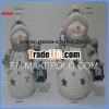Set 2 Ceramic Snowman Christmas Decoration