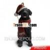 Polyresin black lab christmas dog ornament
