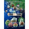 Christmas tree hanging ceramic ball decoration