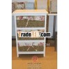 The three layers with storage basket storage cabinet