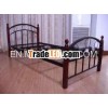 Single wooden leg iron bed
