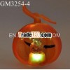 halloween glass ball with LED light/pumpkin shaped decoration