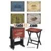 Vintage Colorfull Folding TV Trays With Wood